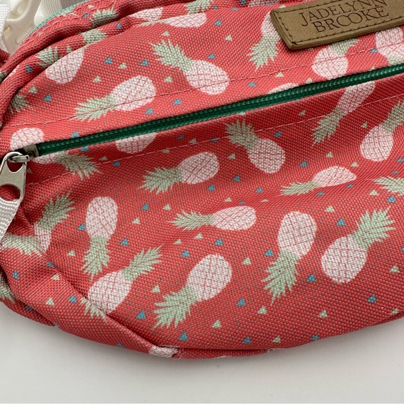 Jadelynn Brooke Pineapple Patterned Pink Fanny Pack, Up to 50” Strap + Bag - Picture 2 of 6